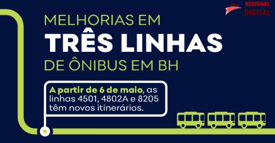 Itiner?rio de tr?s linhas de ?nibus ser? alterado a partir desta quarta-feira (6)